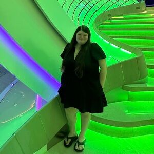 Anthro black Somerset dress